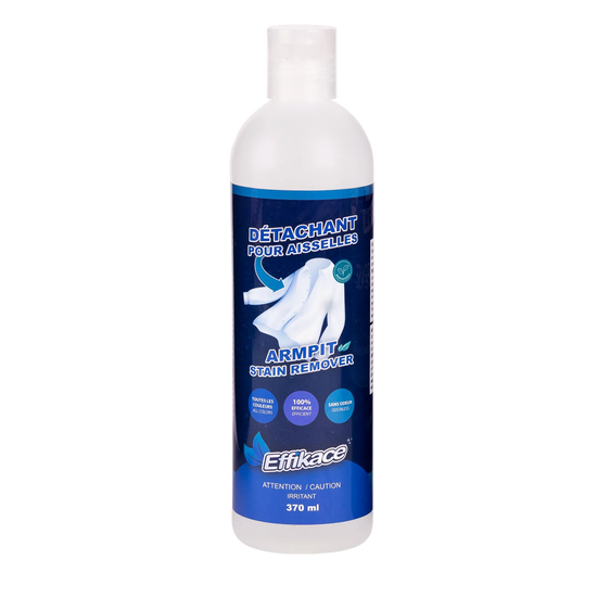 Effikace 370ml Deodorant and Sweat Stain Remover bottle, bleach-free and biodegradable formula.