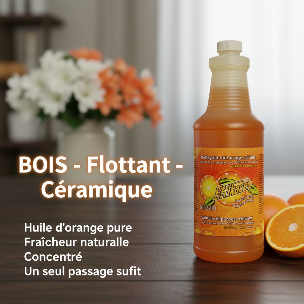 Nettoyant pour planchers de bois et flottants concentré - Produits Effikace inc.